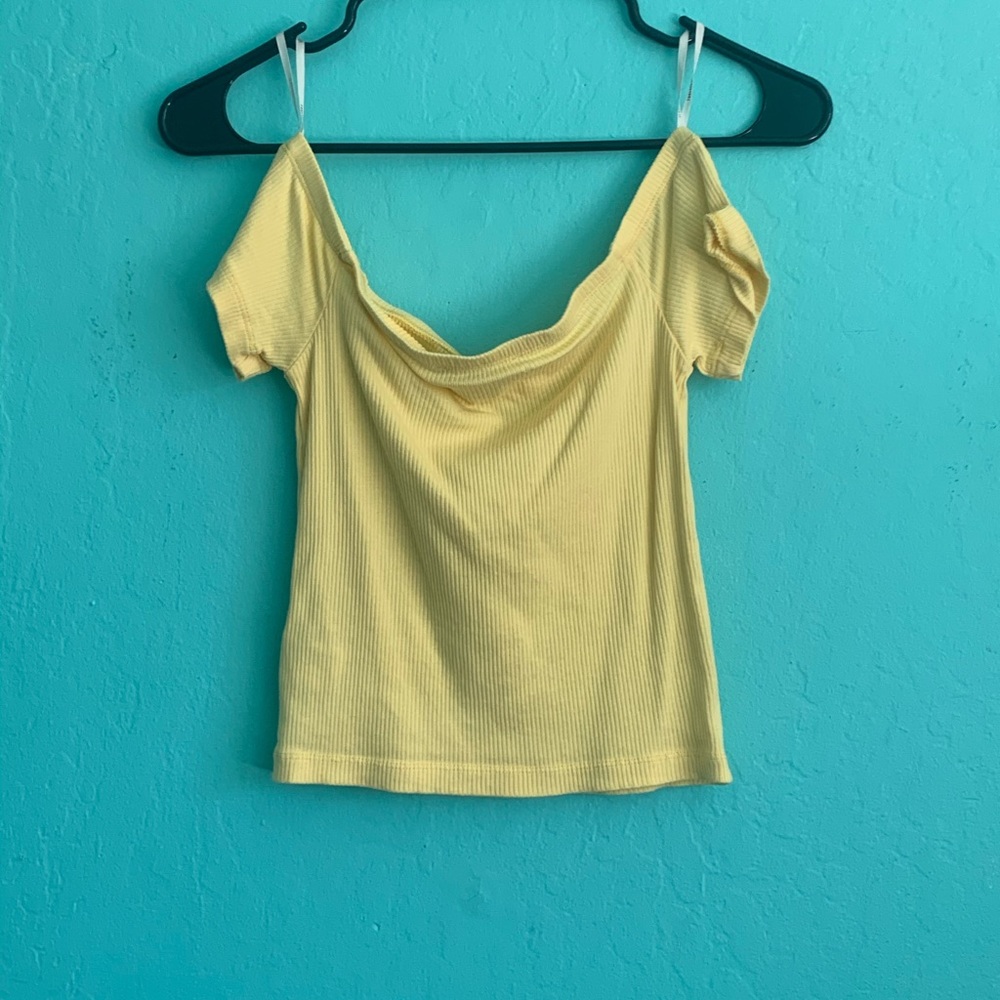 Forever 21, yellow, off the shoulder top